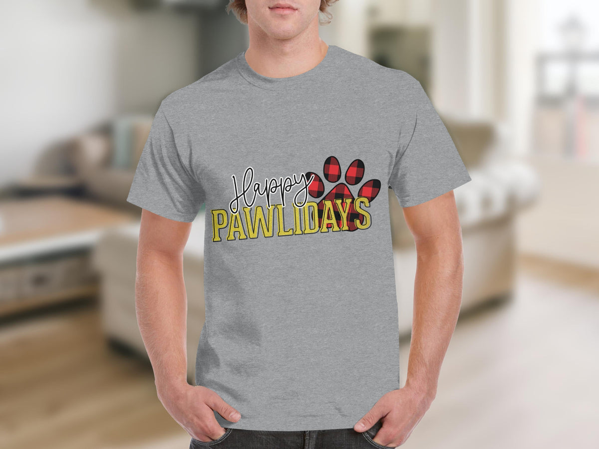 Happy Pawlidays Festive Dog Paw Print Christmas Holiday product image 2
