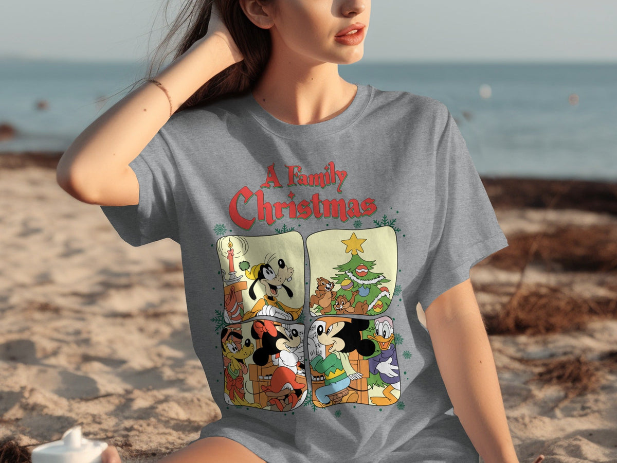 A Family Christmas Featuring Classic Disney Characters T-Shirts