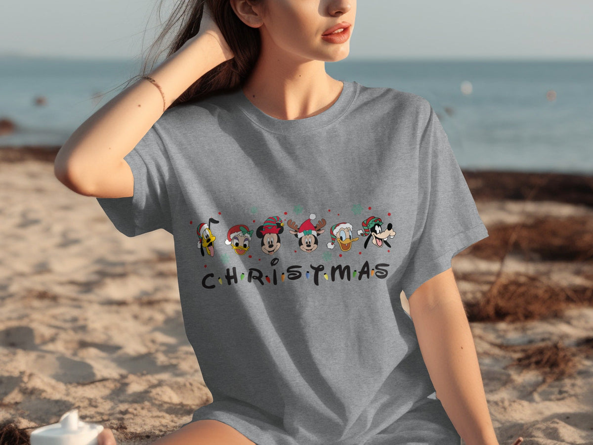 Disney Christmas Friends with Lights Holiday T-Shirts