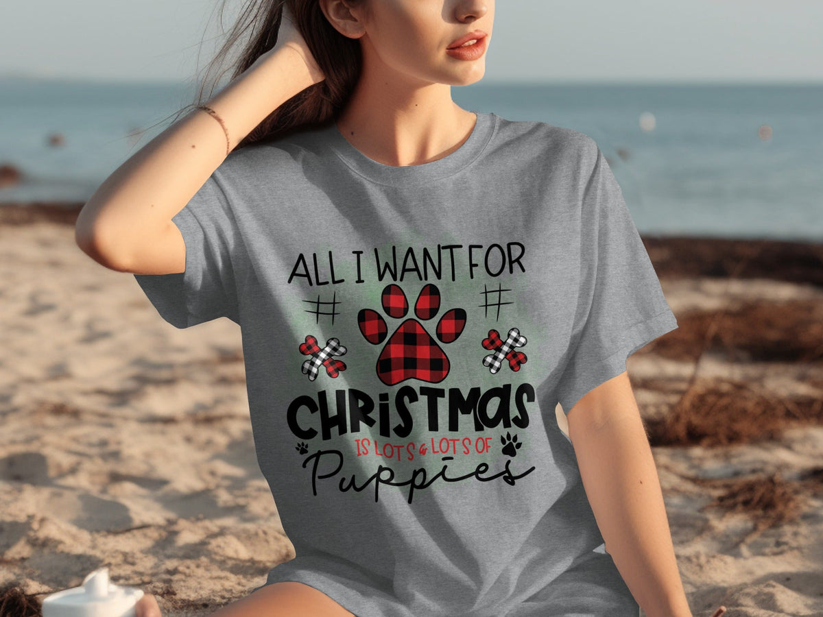 All I Want For Christmas Is Lots Of Puppies T-Shirts