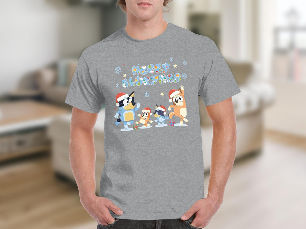 Merry Bluemas Holiday Season Celebration Cartoon T-Shirts