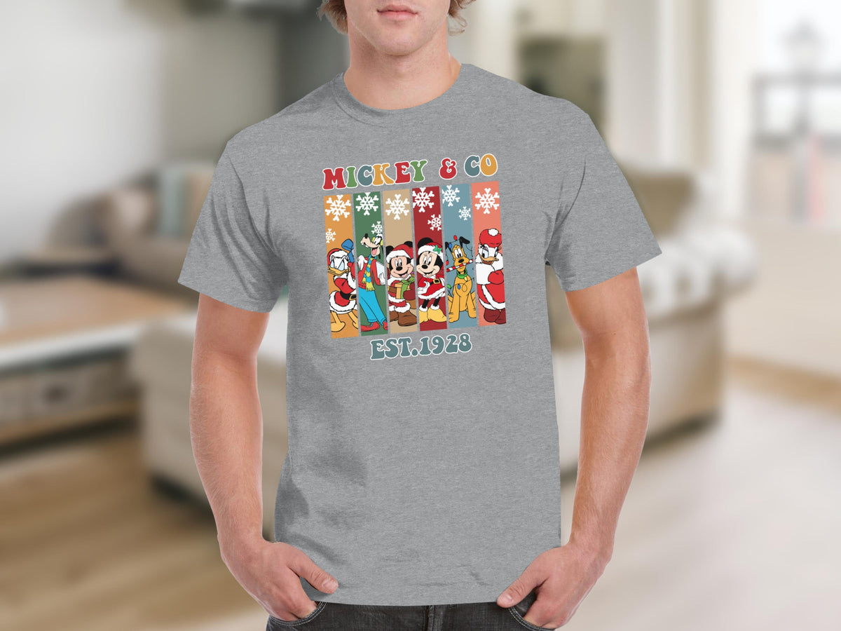 Mickey & Co Est 1928 Winter Characters T-Shirts