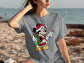 Santa Mickey Mouse With Lights And Candy Canes T-Shirts