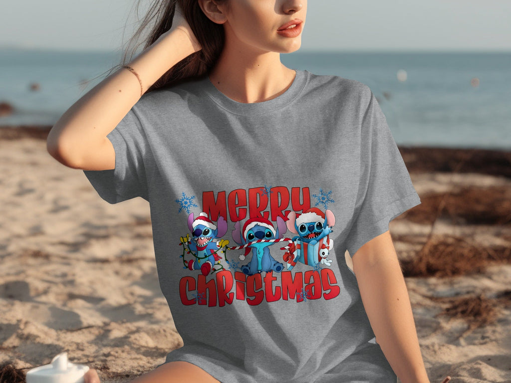 Stitch Christmas Fun Merry Christmas Gift T-Shirts