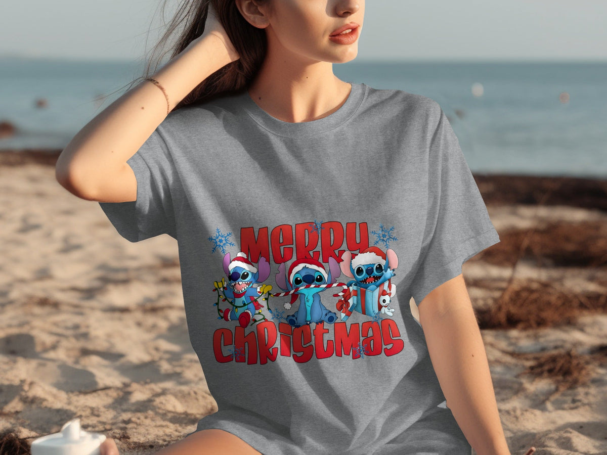 Stitch Christmas Fun Merry Christmas Gift T-Shirts