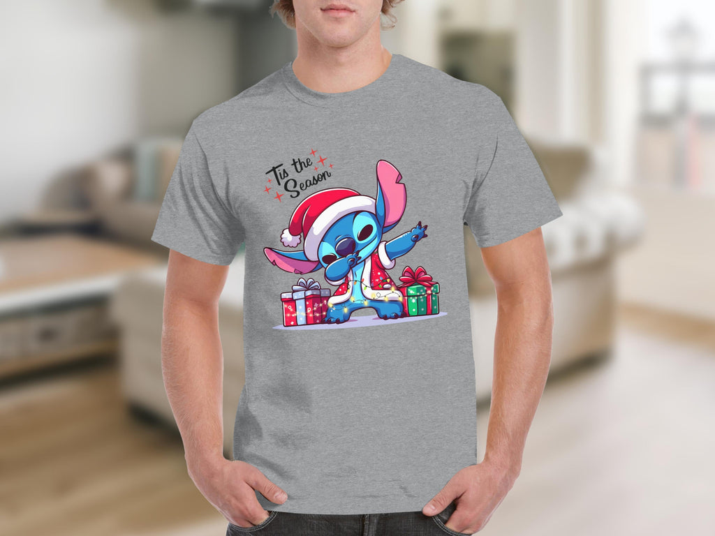 Stitch Dabbing with Christmas Presents Tis The Season T-Shirts