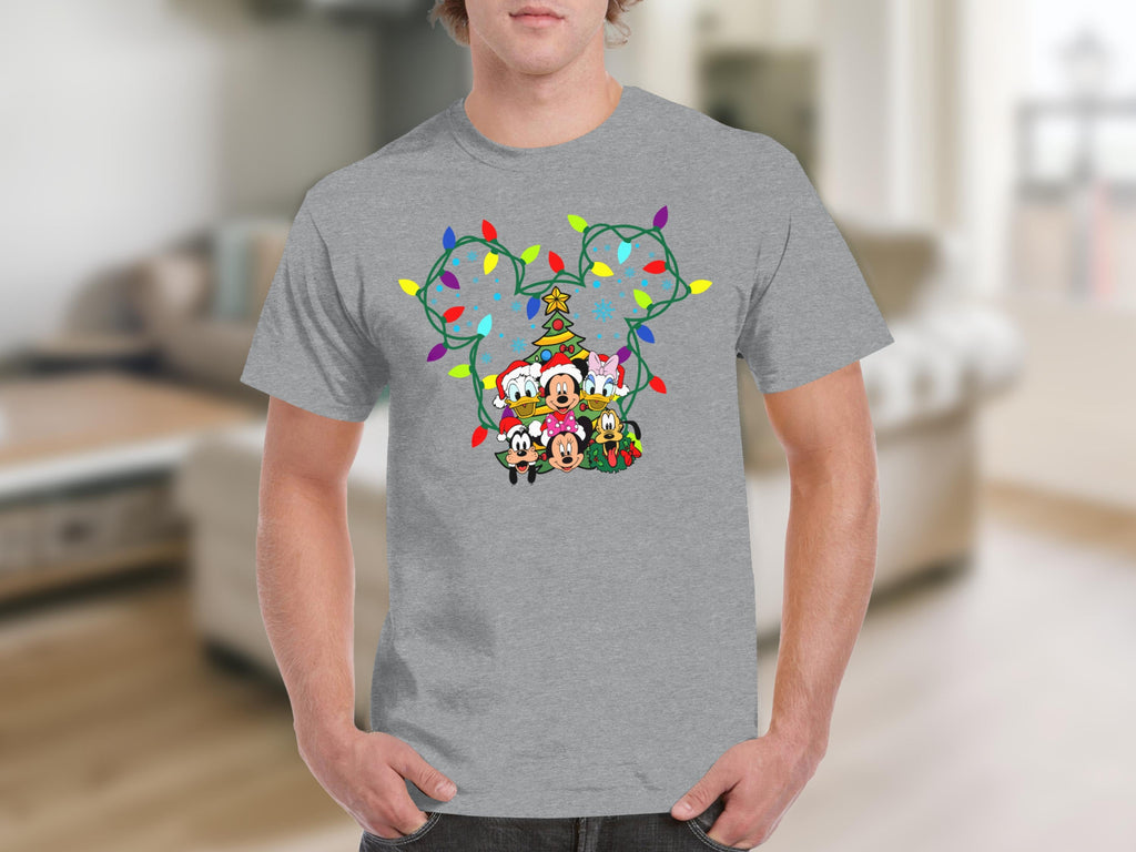 Festive Disney Friends Under Christmas Tree T-Shirts