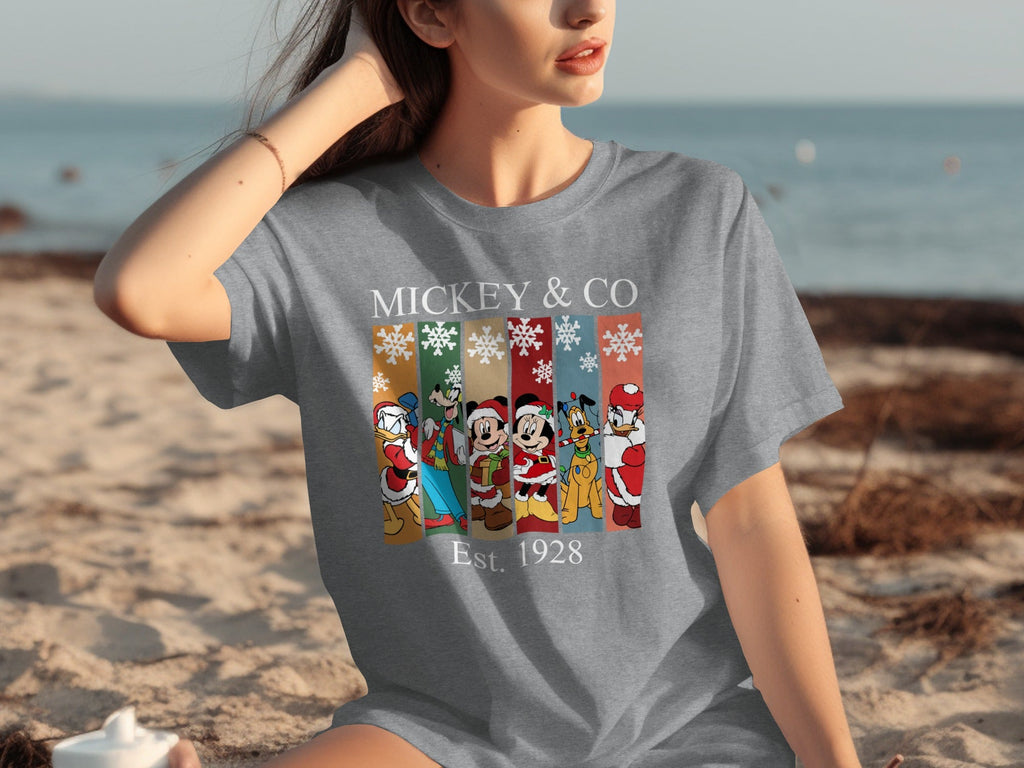 Festive Friends Vertical Panels Est 1928 T-Shirts product image 1