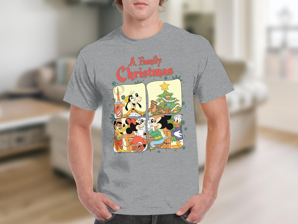 A Family Christmas Featuring Classic Disney Characters T-Shirts