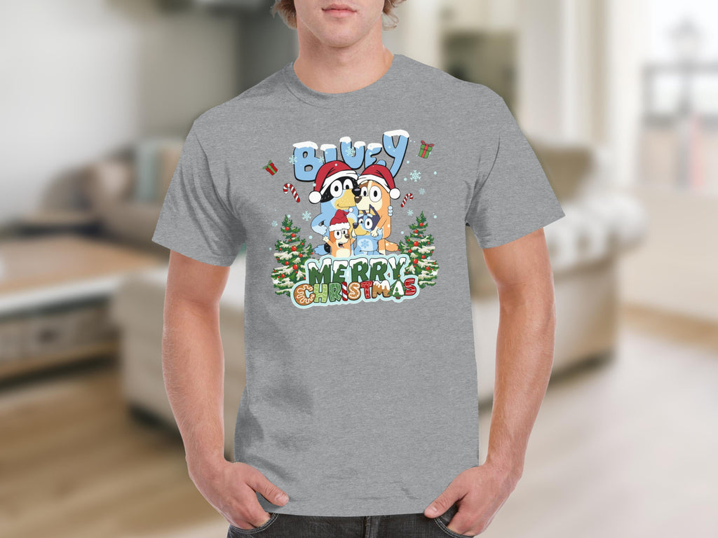 Bluey and Family Christmas Celebration Holiday T-Shirts product image 2